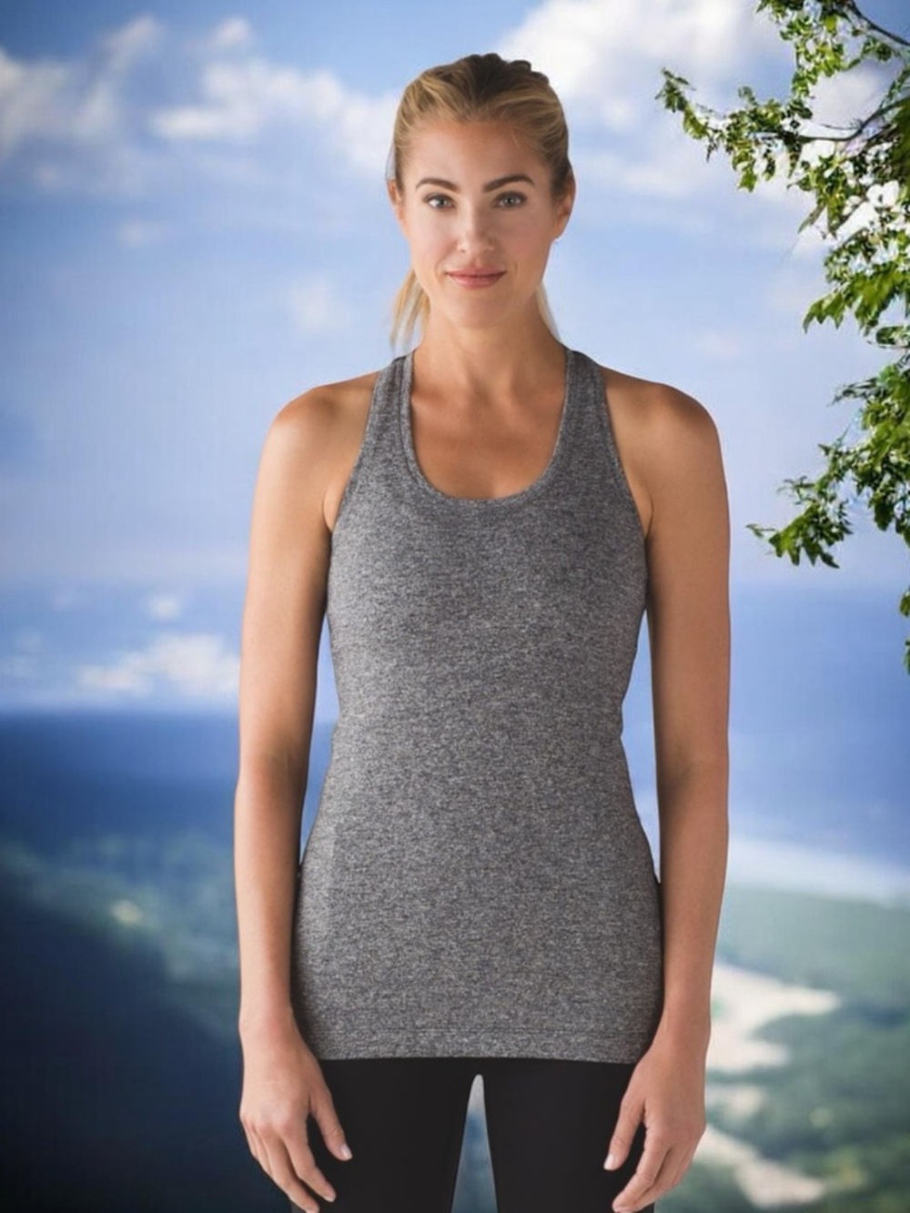 Lululemon Cool Racerback II in Heathered Black Sz 6